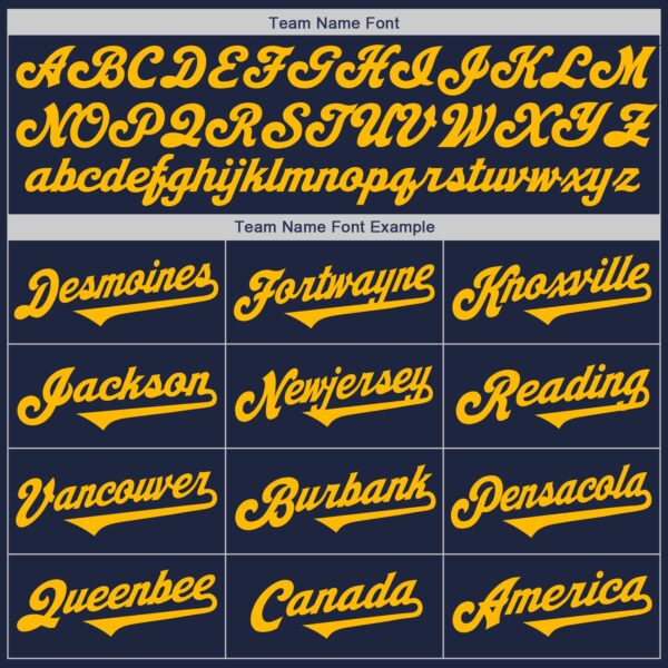 Custom Navy Gold Authentic Two Tone Baseball Jersey