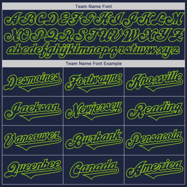 Custom Navy Neon Green Authentic Two Tone Baseball Jersey