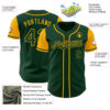 Custom Green Gold Authentic Two Tone Baseball Jersey