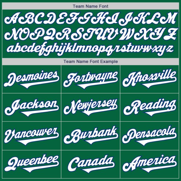 Custom Kelly Green White-Royal Authentic Two Tone Baseball Jersey