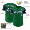Custom Kelly Green White-Navy Authentic Two Tone Baseball Jersey