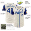 Custom Cream Royal Authentic Two Tone Baseball Jersey