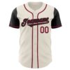 Custom Cream Black-Crimson Authentic Two Tone Baseball Jersey