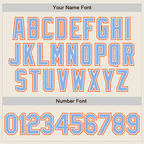 Custom Cream Light Blue White-Orange Authentic Two Tone Baseball Jersey