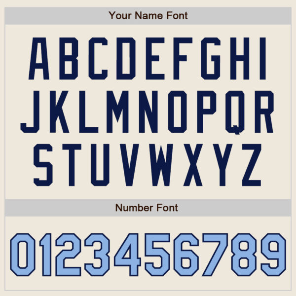 Custom Cream Light Blue-Navy Authentic Two Tone Baseball Jersey