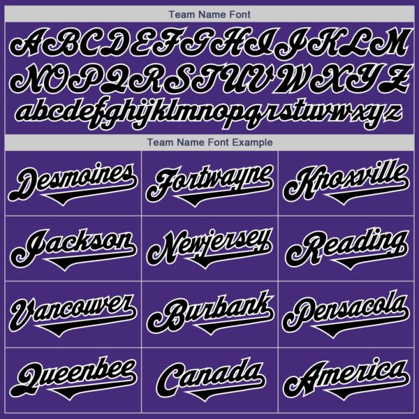Custom Purple Black-White Authentic Two Tone Baseball Jersey