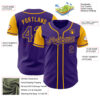 Custom Purple Gold Authentic Two Tone Baseball Jersey