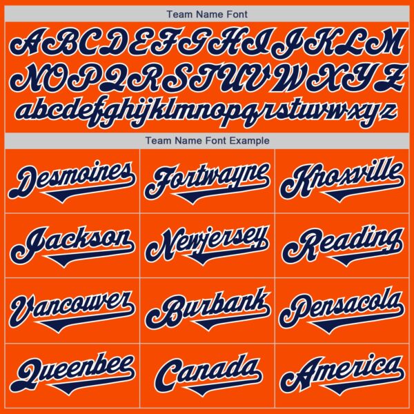 Custom Orange Navy-White Authentic Two Tone Baseball Jersey