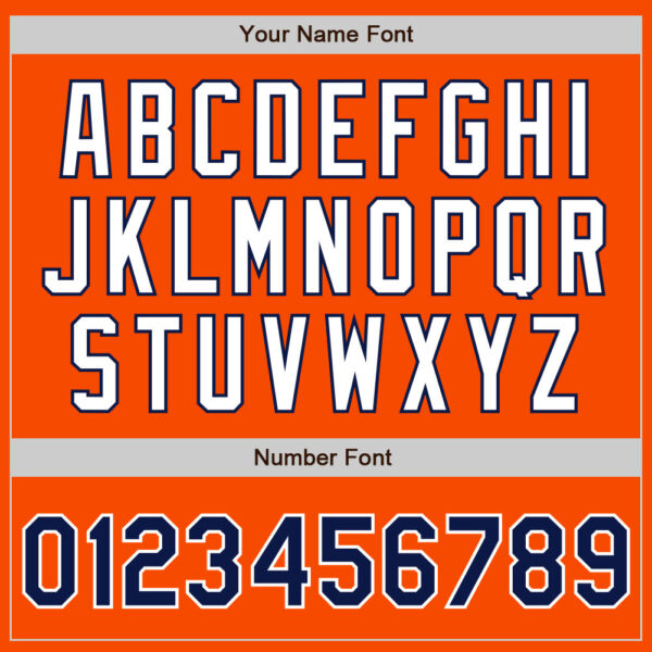 Custom Orange Navy-White Authentic Two Tone Baseball Jersey