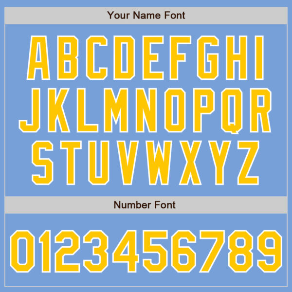 Custom Light Blue Yellow-White Authentic Two Tone Baseball Jersey