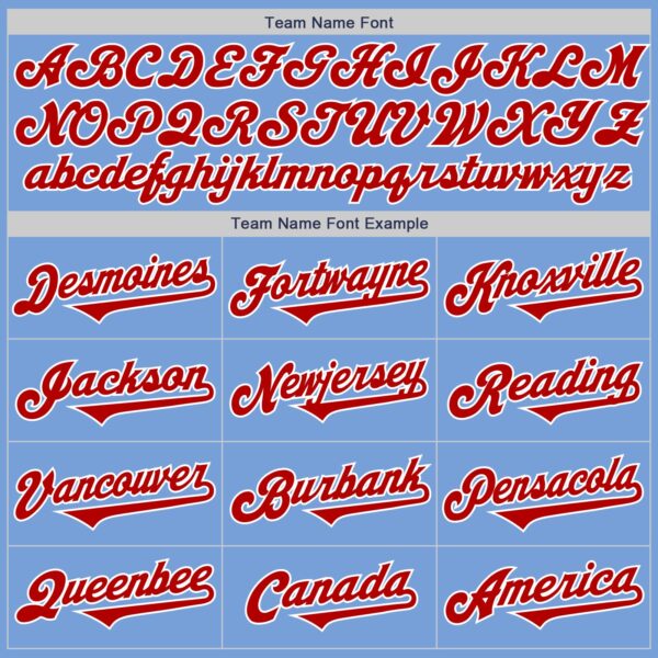 Custom Light Blue Red-White Authentic Two Tone Baseball Jersey