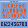 Custom Light Blue Royal-Orange Authentic Two Tone Baseball Jersey