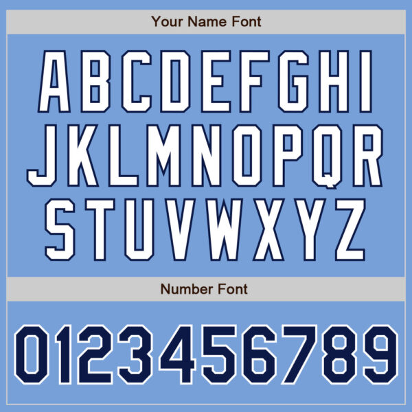 Custom Light Blue Navy-White Authentic Two Tone Baseball Jersey