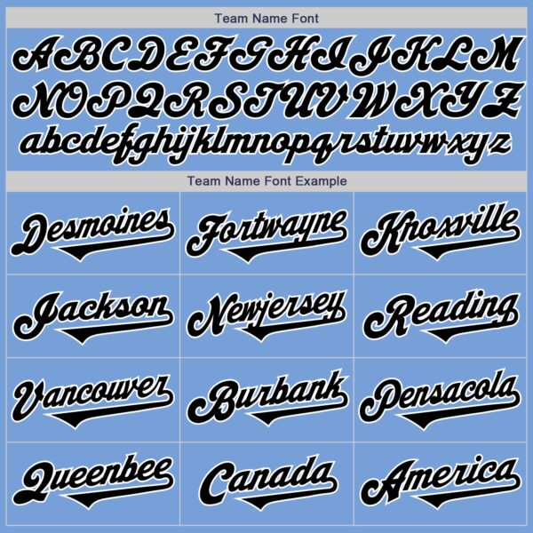 Custom Light Blue Black-White Authentic Two Tone Baseball Jersey