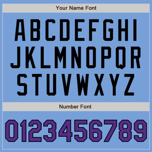 Custom Light Blue Purple-Black Authentic Two Tone Baseball Jersey