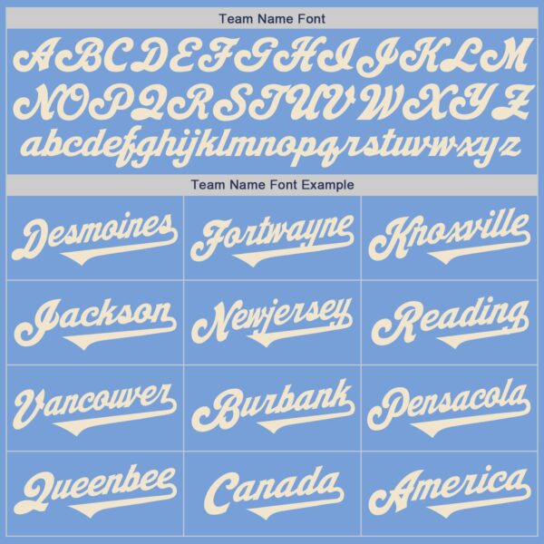 Custom Light Blue Cream Authentic Two Tone Baseball Jersey