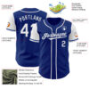 Custom Royal White Authentic Two Tone Baseball Jersey