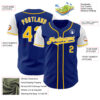 Custom Royal Yellow-White Authentic Two Tone Baseball Jersey