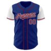 Custom Royal Crimson-White Authentic Two Tone Baseball Jersey