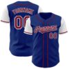 Custom Royal Crimson-White Authentic Two Tone Baseball Jersey