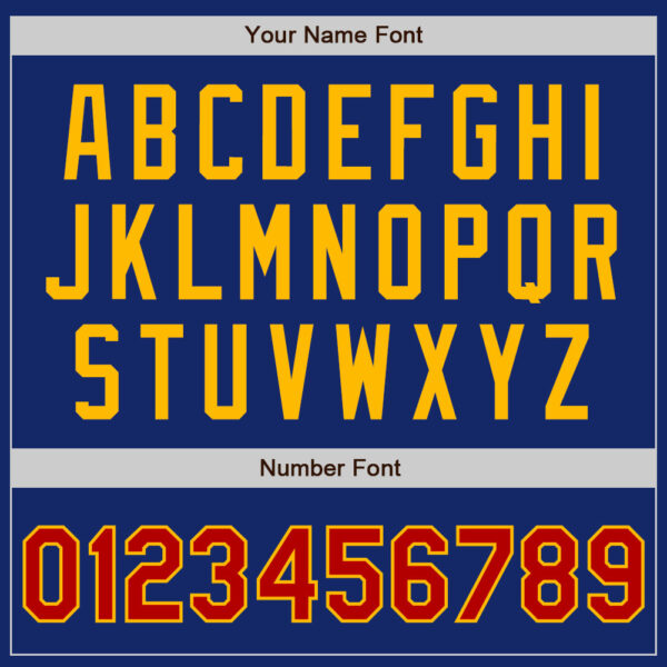 Custom Royal Red-Gold Authentic Two Tone Baseball Jersey