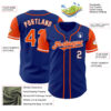 Custom Royal Orange-White Authentic Two Tone Baseball Jersey