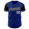 Custom Royal Black-White Authentic Two Tone Baseball Jersey