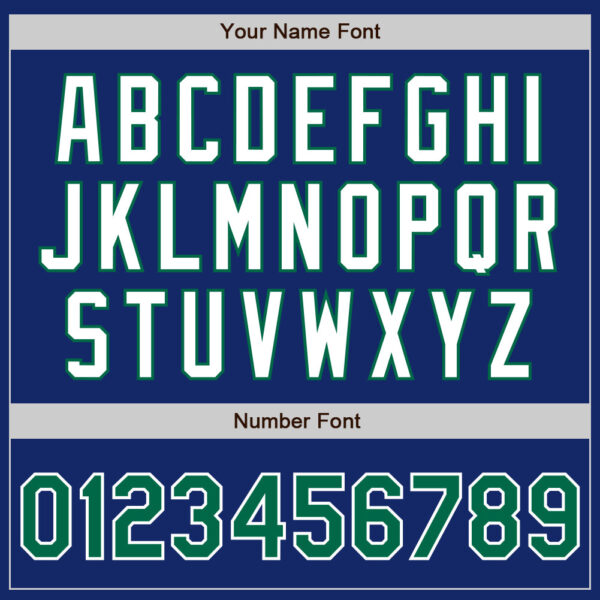 Custom Royal Kelly Green-White Authentic Two Tone Baseball Jersey