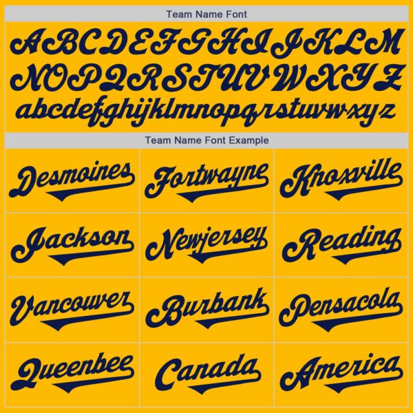 Custom Gold Navy Authentic Two Tone Baseball Jersey