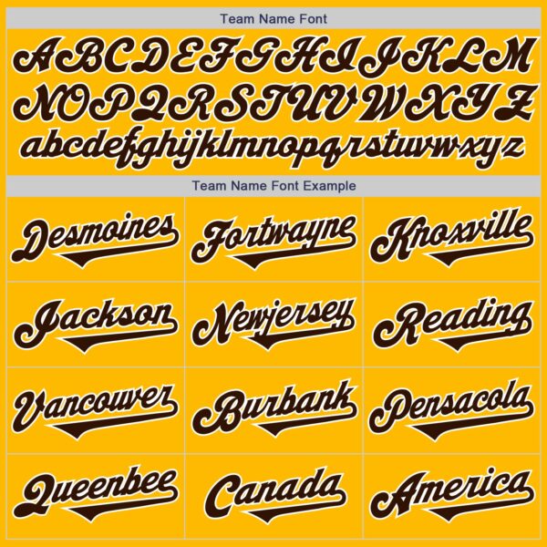 Custom Gold Brown-White Authentic Two Tone Baseball Jersey