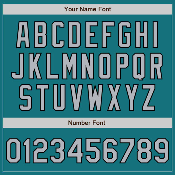 Custom Teal Gray-Black Authentic Two Tone Baseball Jersey