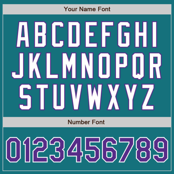 Custom Teal Purple-White Authentic Two Tone Baseball Jersey