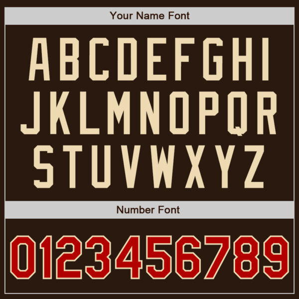 Custom Brown Red-Cream Authentic Two Tone Baseball Jersey