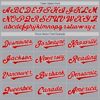 Custom Gray Red-White Authentic Two Tone Baseball Jersey