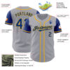 Custom Gray Royal-Gold Authentic Two Tone Baseball Jersey