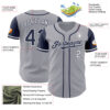 Custom Gray Navy-White Authentic Two Tone Baseball Jersey