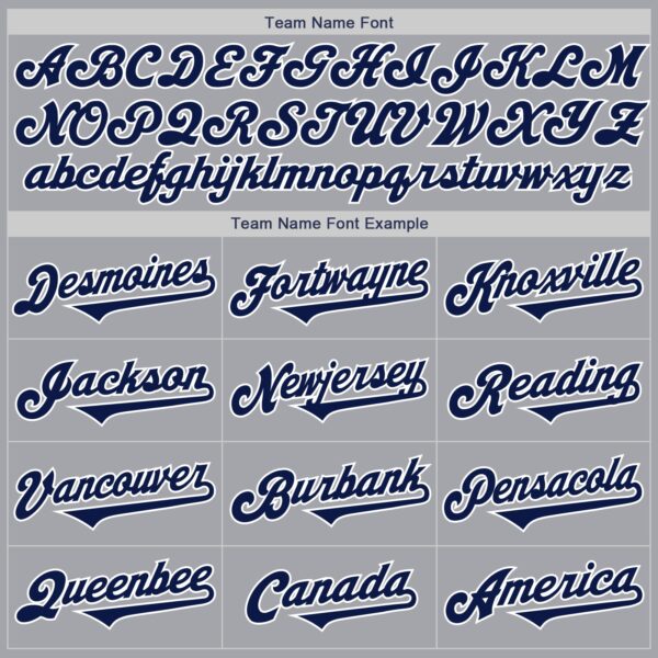 Custom Gray Navy-White Authentic Two Tone Baseball Jersey