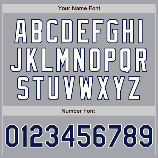 Custom Gray Navy-White Authentic Two Tone Baseball Jersey