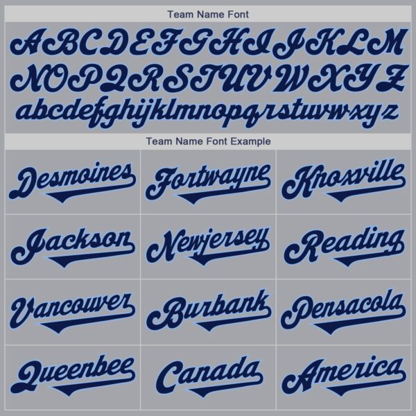 Custom Gray Navy-Light Blue Authentic Two Tone Baseball Jersey