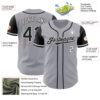 Custom Gray Black-White Authentic Two Tone Baseball Jersey
