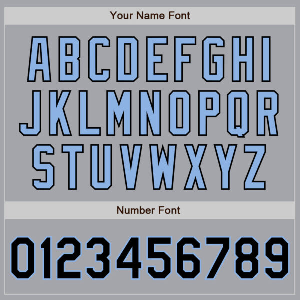 Custom Gray Black-Light Blue Authentic Two Tone Baseball Jersey