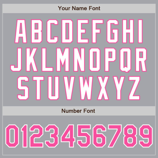 Custom Gray Pink-White Authentic Two Tone Baseball Jersey