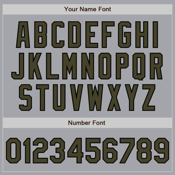 Custom Gray Olive-Black Authentic Two Tone Baseball Jersey