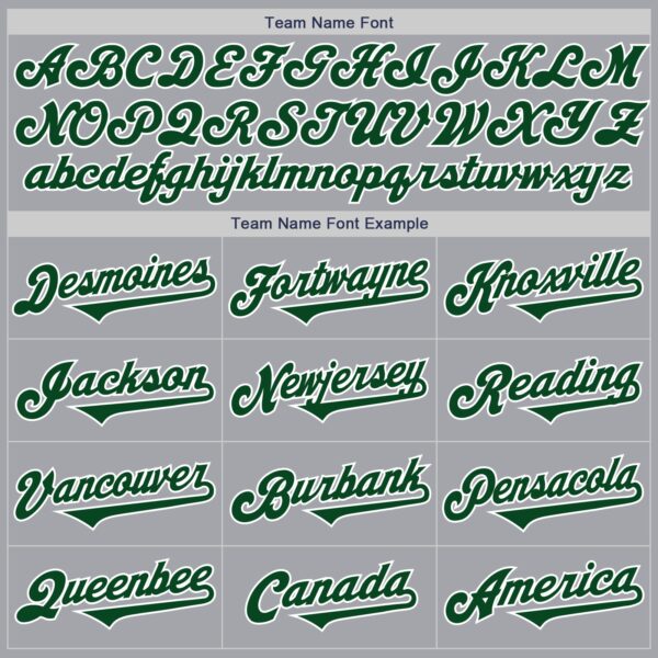 Custom Gray Green-White Authentic Two Tone Baseball Jersey