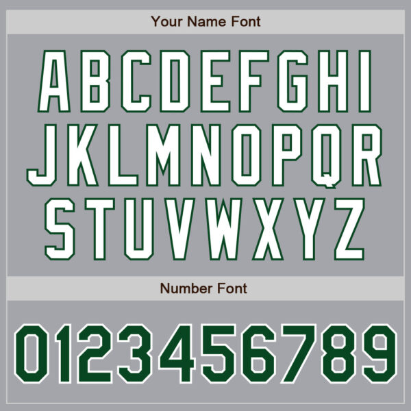 Custom Gray Green-White Authentic Two Tone Baseball Jersey