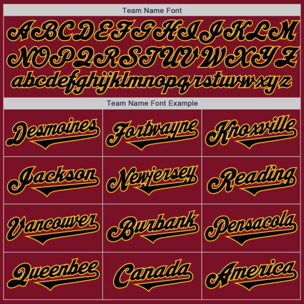 Custom Crimson Black-Gold Authentic Two Tone Baseball Jersey