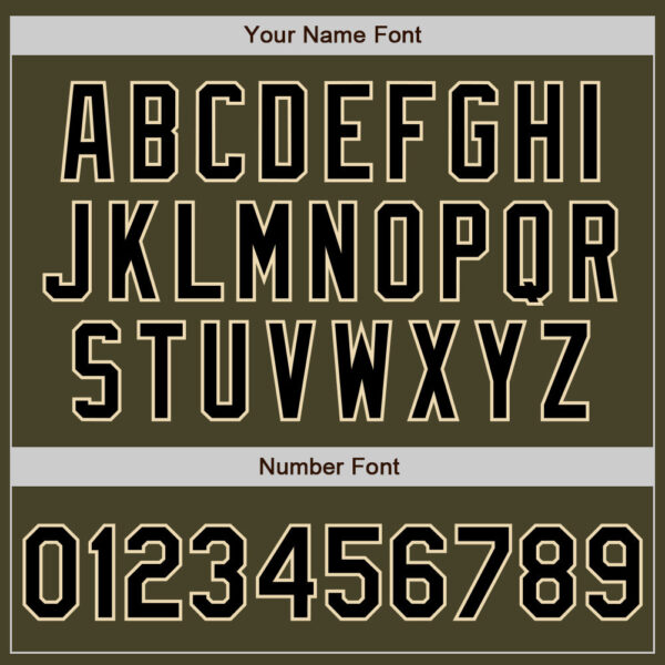 Custom Olive Black-Cream Authentic Two Tone Salute To Service Baseball Jersey