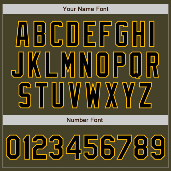 Custom Olive Black-Gold Authentic Two Tone Salute To Service Baseball Jersey