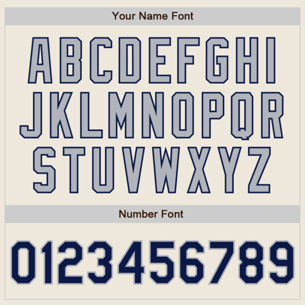 Custom Cream Navy Pinstripe Gray Authentic Two Tone Baseball Jersey