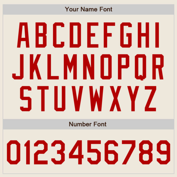 Custom Cream Red Pinstripe Red Authentic Two Tone Baseball Jersey